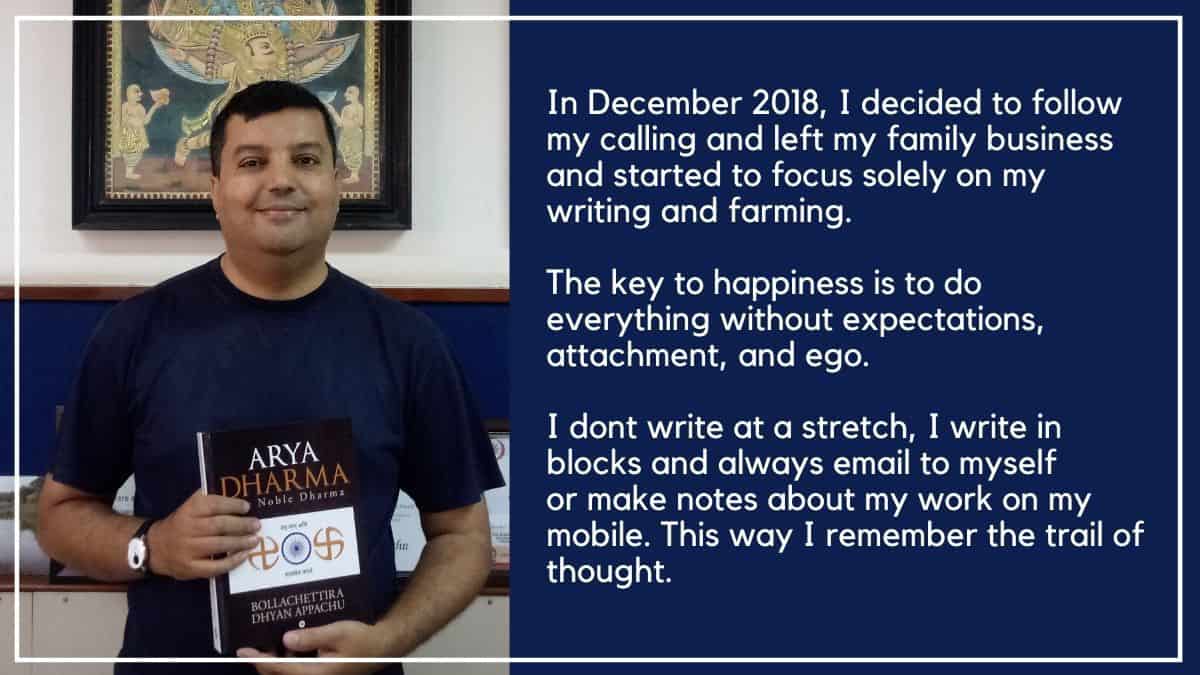 Dhyan Bollachettira Author Interview